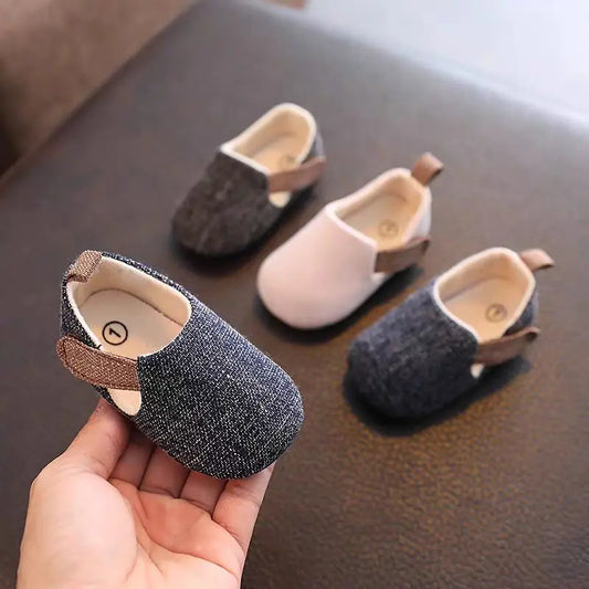 Baby Boy Shoes Infant Soft First Walkers Toddler Kids Nonslip Indoor Outdoor Shoes Spring Autumn Cotton Fabric Prewalkers