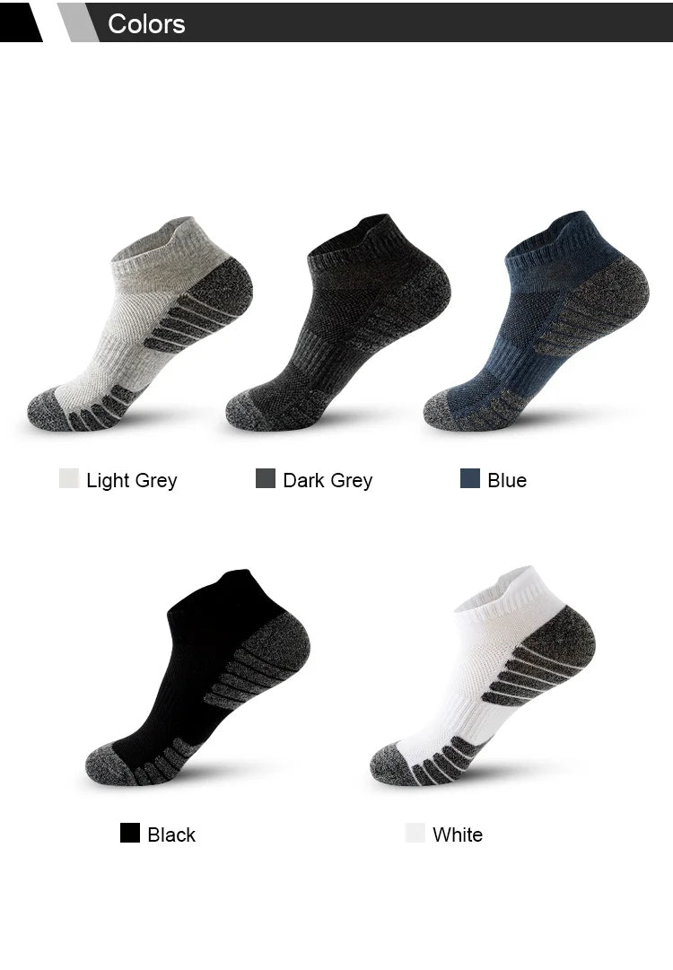5 pairs of men's socks, cotton socks, anti odor and sweat absorbing sports socks