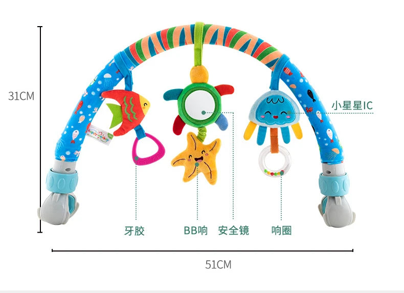 Baby Toy Toddler Cribs Cradles Hanging Bell Baby Stuff Newborn Stroller Stroller Play Arch Bed Toys for Babies 0 12 Months