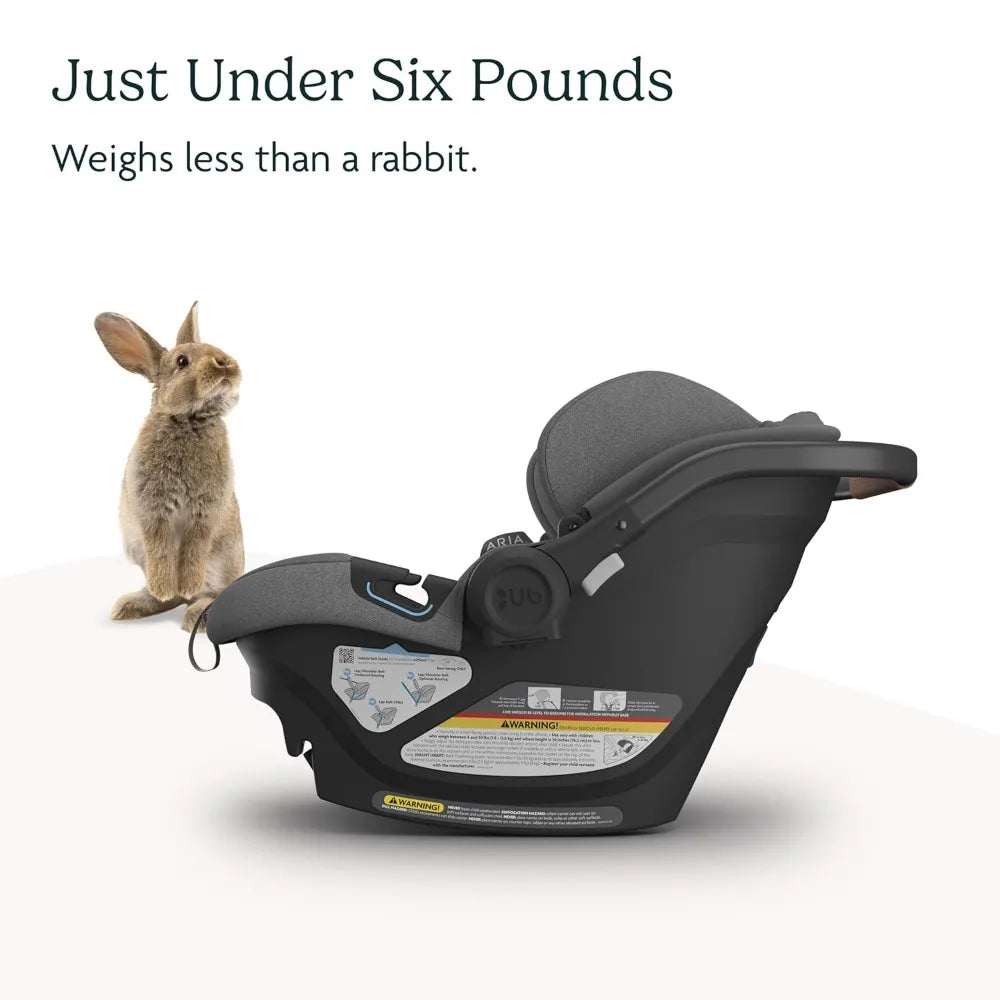 Aria Lightweight Infant Car Seat/Just Under 6 lbs for Easy Portability/Base with Load Leg + Infant Insert Included/Direct