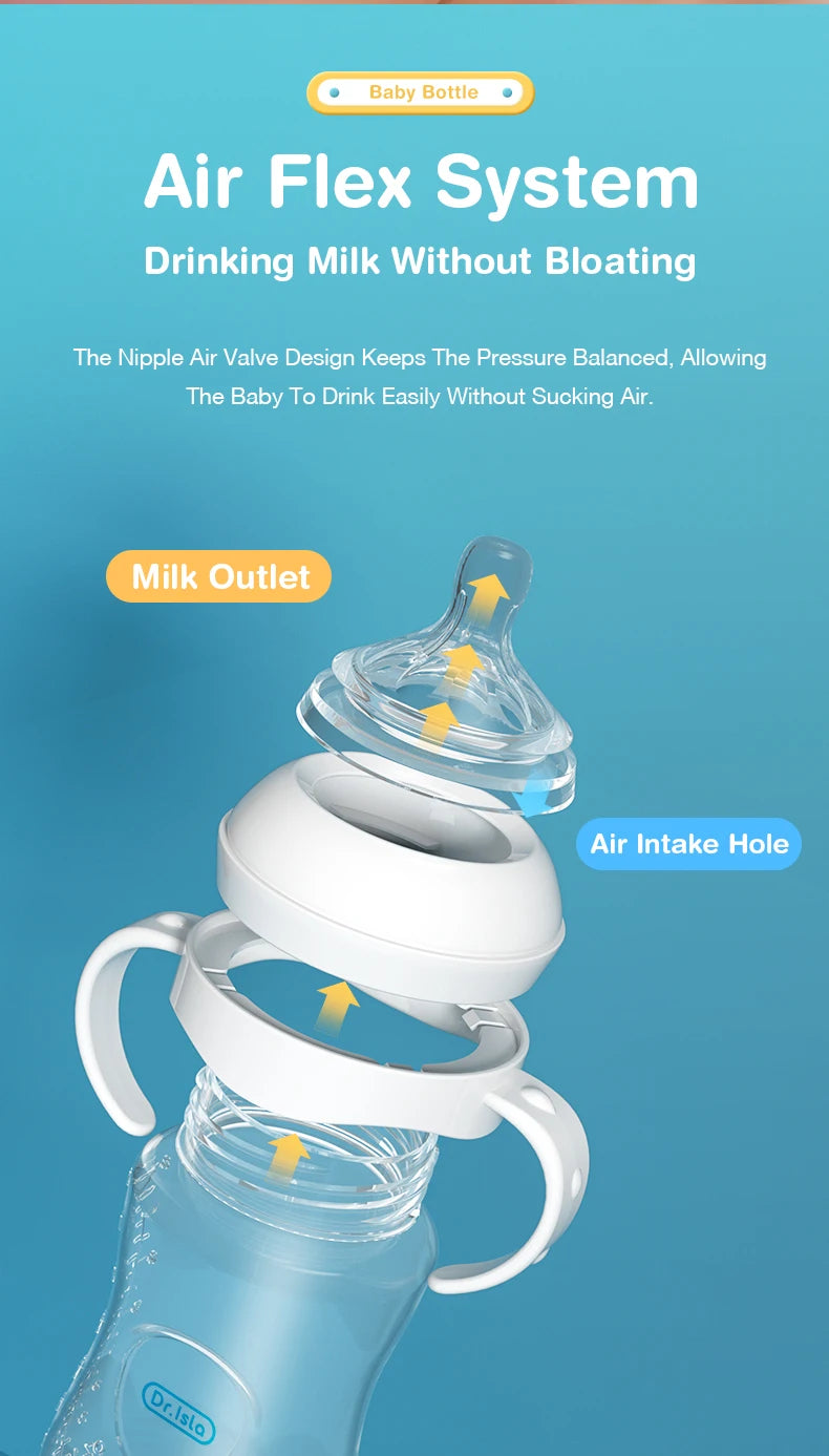 Baby Bottle Newborn Baby Bottle with Handle Milk Bottle Feeding Baby Bottles Newborn Feeding Cup BPA-Free 150/240/330ML