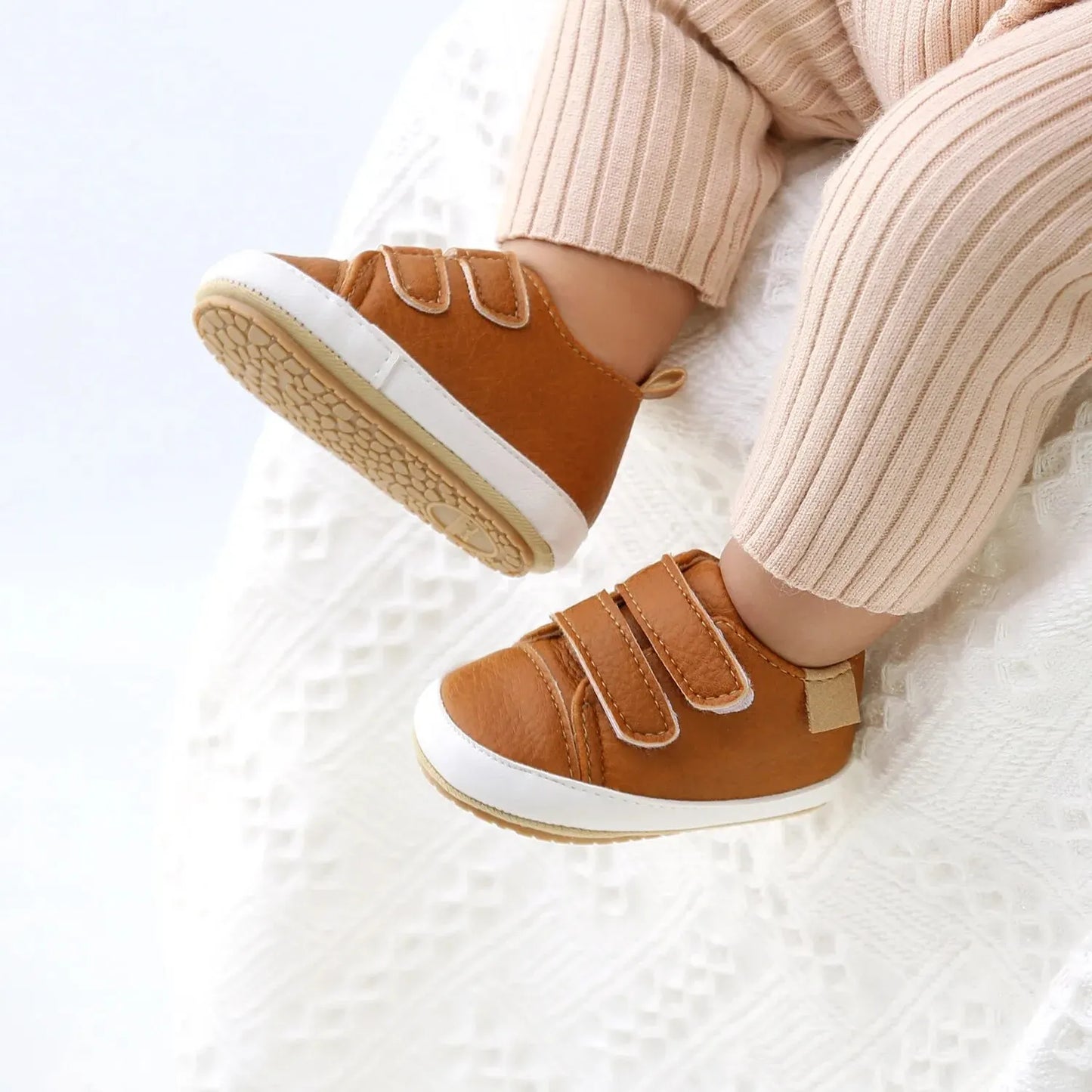 Baby Shoes Boy Girl PU Leather Causal Non-slip Soft Sole Infant Kids Walking Toddler 0-18 Months