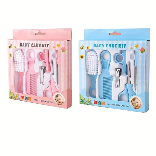 6 Piece Baby Care Grooming Set - Newborn Safety Comb, Nail Scissors, Nail Trimming Set, Baby Health Care Products Nail Cutter