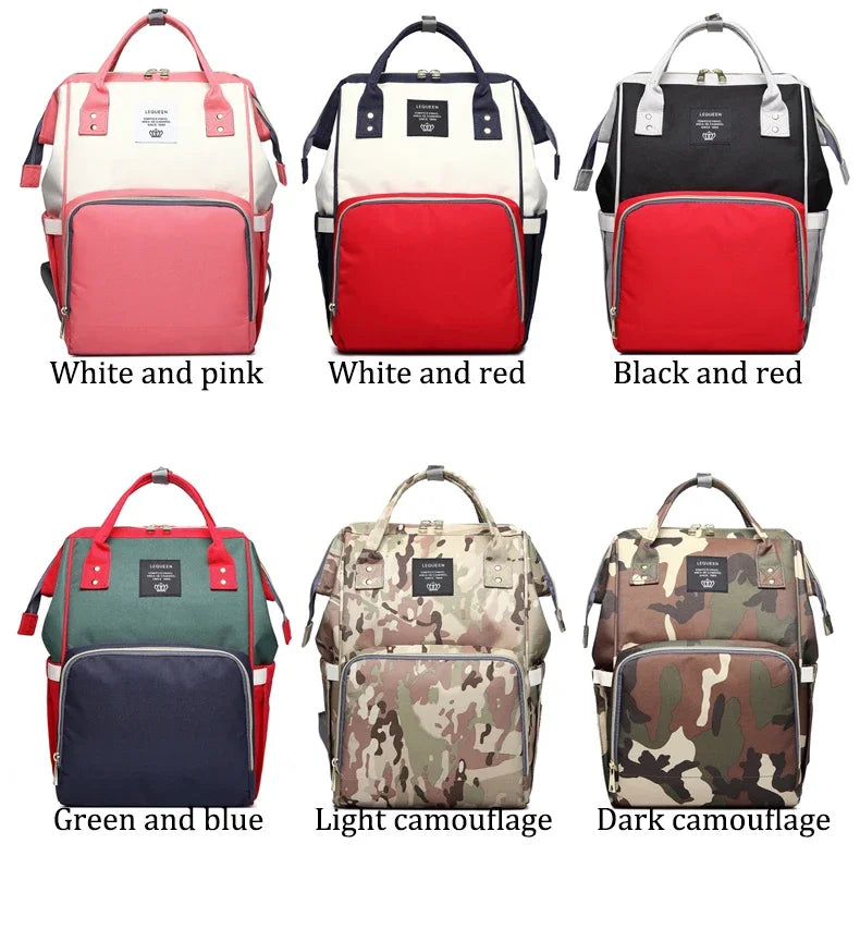 Lequeen Mummy Maternity Diaper Bag Backpack Nappy Bag Large Capacity Stroller Bag Travel Diaper Backpack for Baby Care