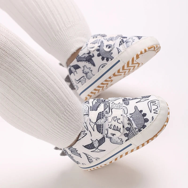 Baby Sports Shoes Anti Slip and Breathable Fabric Men's and Women's Walking Whoes For Spring and Autumn Soft Soled Newborn Baby
