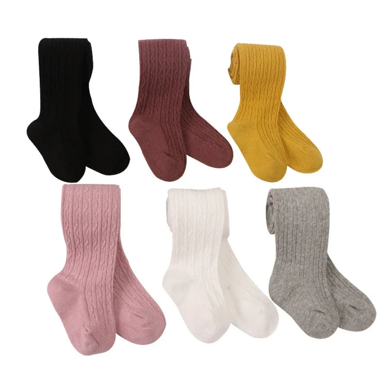 Baby Girl Tights Warm Leggings Kids Pants Solid Cotton Child Pantyhose Casual Stockings Girls Toddler Dance Winter Clothes 0-8Y