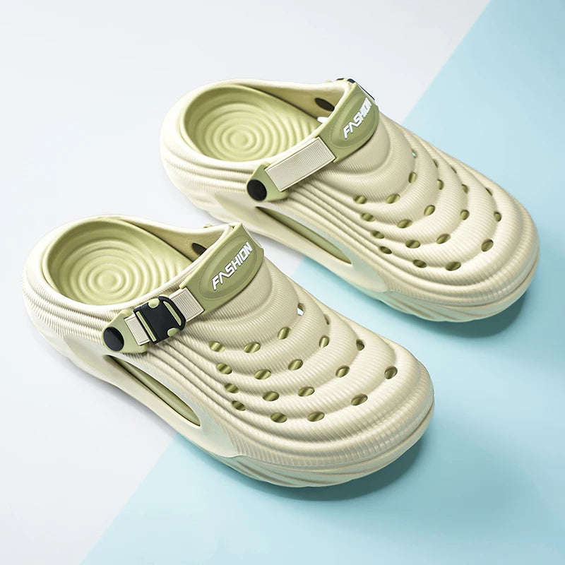 2025 Unisex Summer Slippers Men Clogs Platform Women Beach Sandals Outdoor Casual Non-slip Footwear Men Sandals
