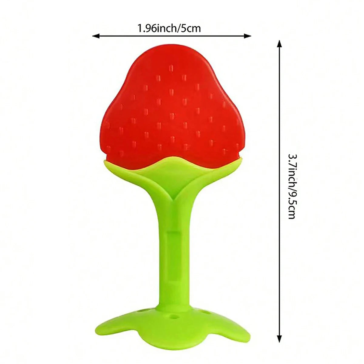 Strawberry, Grape-Shape Soft Silicone Baby Teether, Teething Ring
