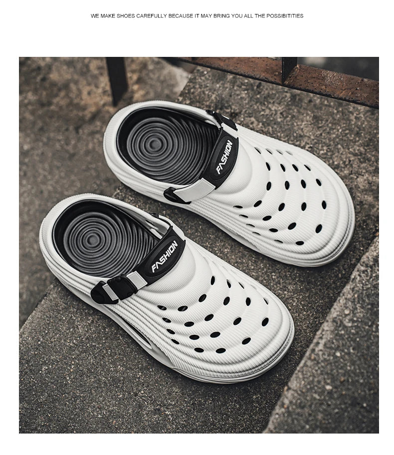 2025 Unisex Summer Slippers Men Clogs Platform Women Beach Sandals Outdoor Casual Non-slip Footwear Men Sandals
