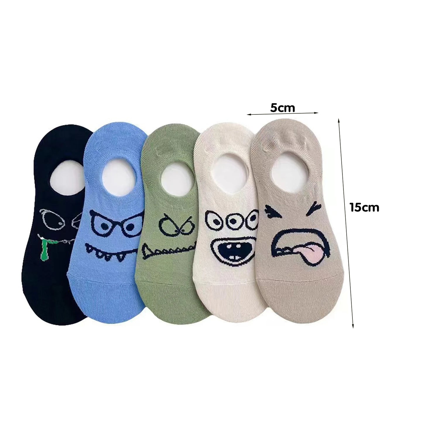 15 Pairs of Men WOMEN'S Cotton Socks, Casual Breathable Short Socks, and Girls' Cartoon Bear Low Cut Ankle Boat Socks