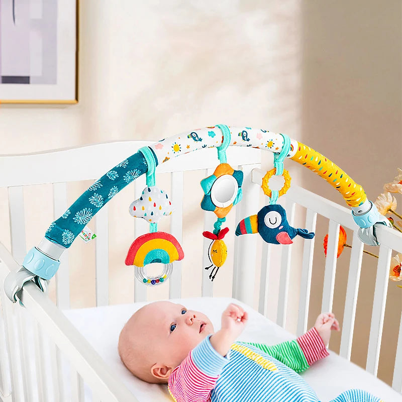 Baby Toy Toddler Cribs Cradles Hanging Bell Baby Stuff Newborn Stroller Stroller Play Arch Bed Toys for Babies 0 12 Months