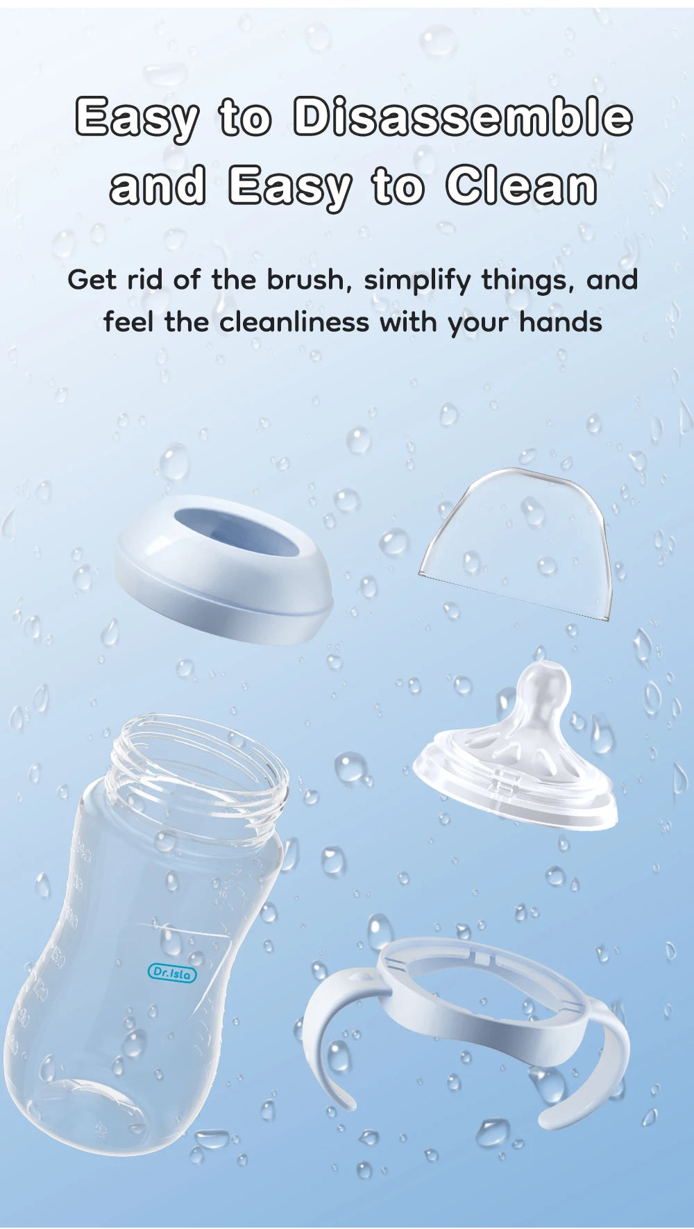 150/240/330ML Baby PP Bottle Newborn Baby Bottle with Handle Milk BottleFeeding  Baby Bottles Newborn Feeding Supplies BPA-Free