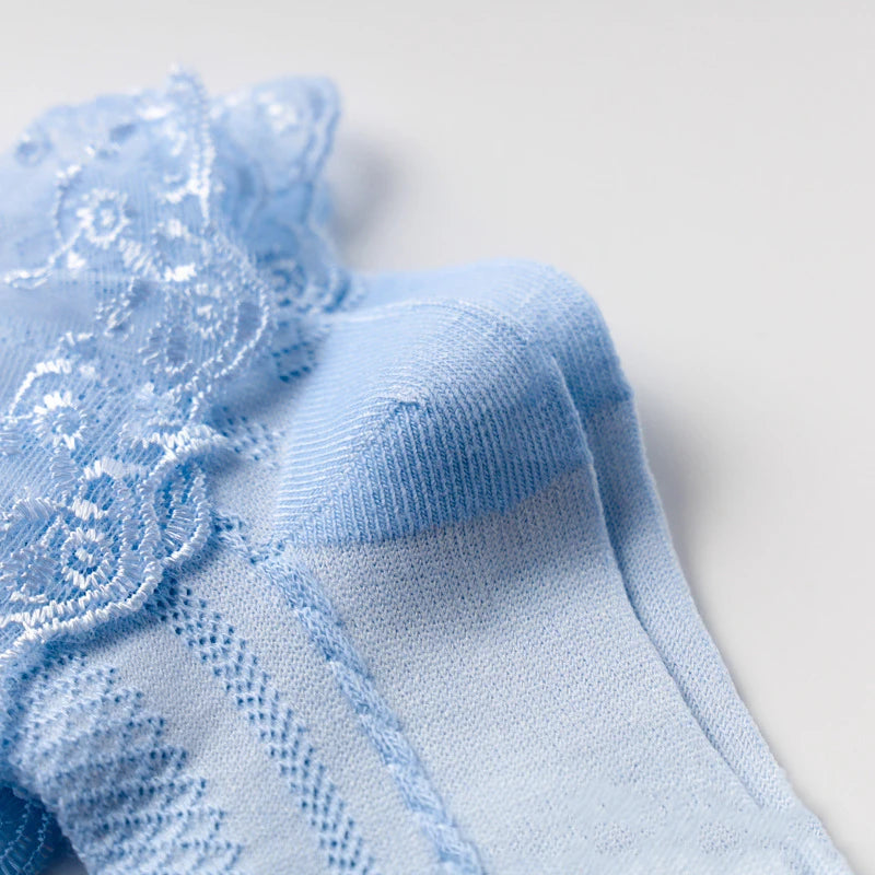 Mesh Socks Breathable Cotton Lace with Ruffle Princess Children Ankle Short Sock White Pink Yellow for Baby Girls Kids Toddler