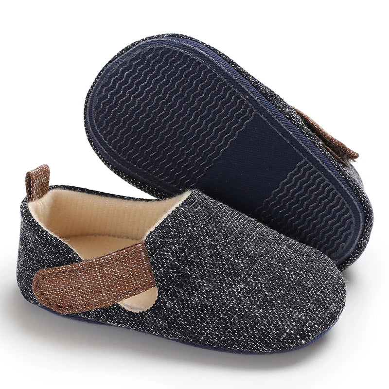 Baby Boy Shoes Infant Soft First Walkers Toddler Kids Nonslip Indoor Outdoor Shoes Spring Autumn Cotton Fabric Prewalkers