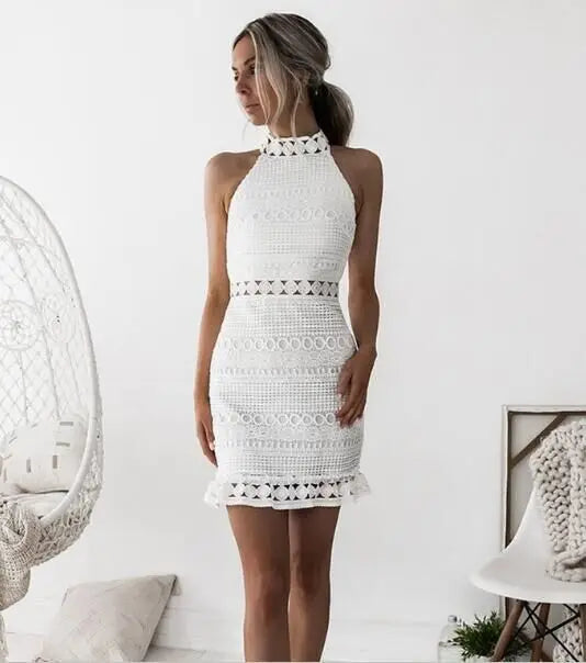 Dress Lace Spliced Party Dress Hollow Tassel Women Sexy Wrap Buttocks Sheath Solid Knee Length Slim Fit 2025 Summer Vestidos