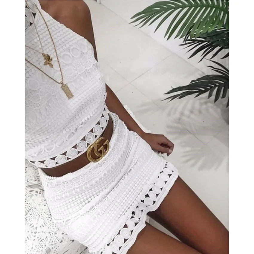 Dress Lace Spliced Party Dress Hollow Tassel Women Sexy Wrap Buttocks Sheath Solid Knee Length Slim Fit 2025 Summer Vestidos