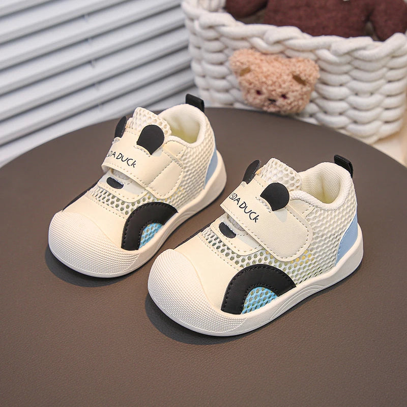 Baby Walking Shoes Cute Soft Sole Toddler Casual Shoes Toes Capped Non-slip 2025 New Fashion Boys Girls Flat Shoes Breathable