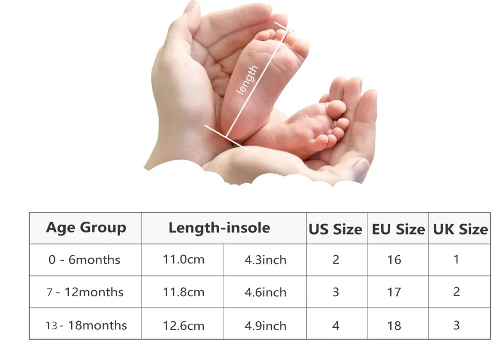 Baby Sports Shoes Anti Slip and Breathable Fabric Men's and Women's Walking Whoes For Spring and Autumn Soft Soled Newborn Baby
