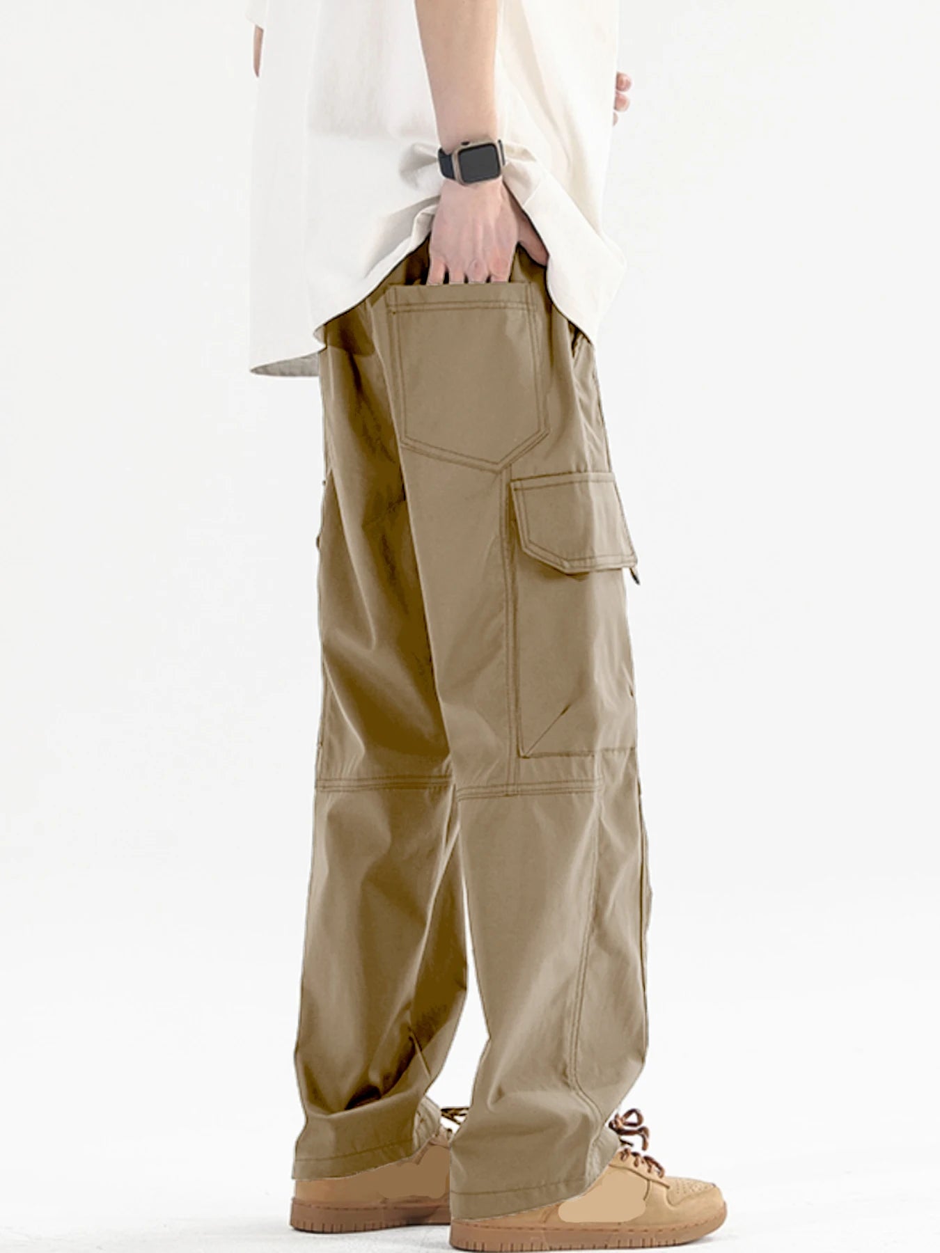 Male Vintage Cargo Pants Streetwear Wide Leg Pants Men Fashion Men Trousers Loose Casual Baggy Jogging Sweatpants Joggers Men