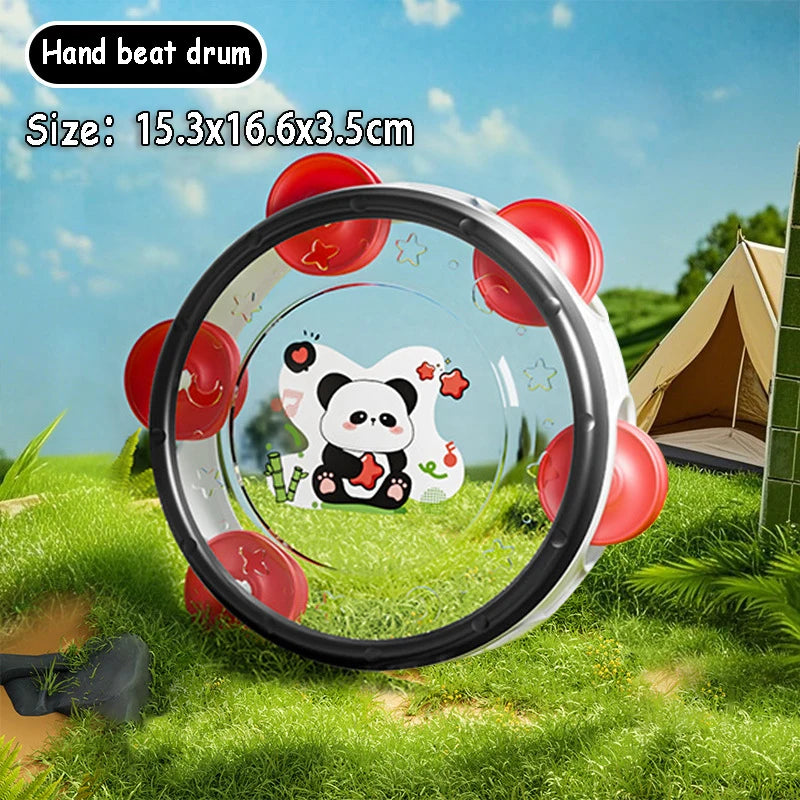 Baby Music Instruments Toy Montessori Rattle Ball Sand Hammer Black White Visual Stimulation Sensory Instrument Educational Toy