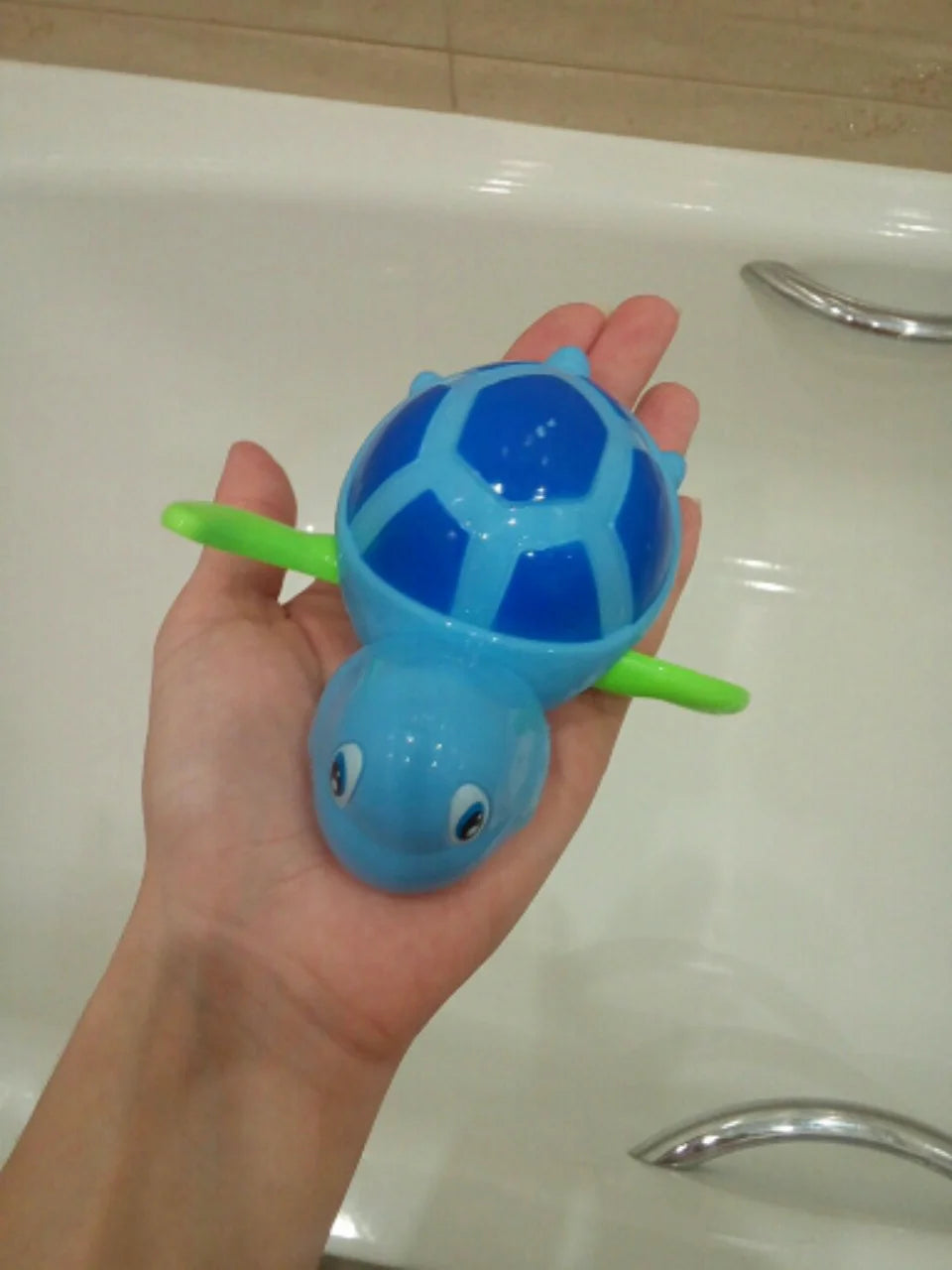 Cartoon Cute Tortoise Baby Water Bath Toys Classic Kids Infant Bathroom Mini Colorful Soft Floating Animals Figure Clockwork Toy