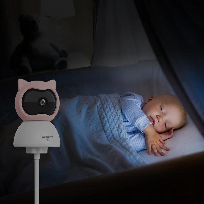 XIAOVV Baby Monitor 4MP WiFi indoor Cry detection Two-Way Audio Motion Detection Night Vision Baby Camera for Home Security Q2BM