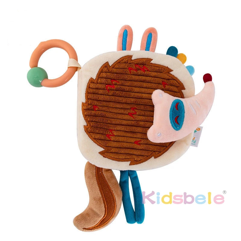 Cloth Belted Hanging Toy With Feather Animal Cloth Book Early Education Toy Montessori Educational Toy