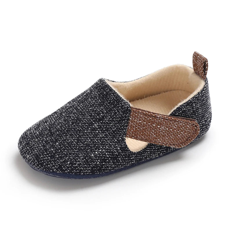 Baby Boy Shoes Infant Soft First Walkers Toddler Kids Nonslip Indoor Outdoor Shoes Spring Autumn Cotton Fabric Prewalkers