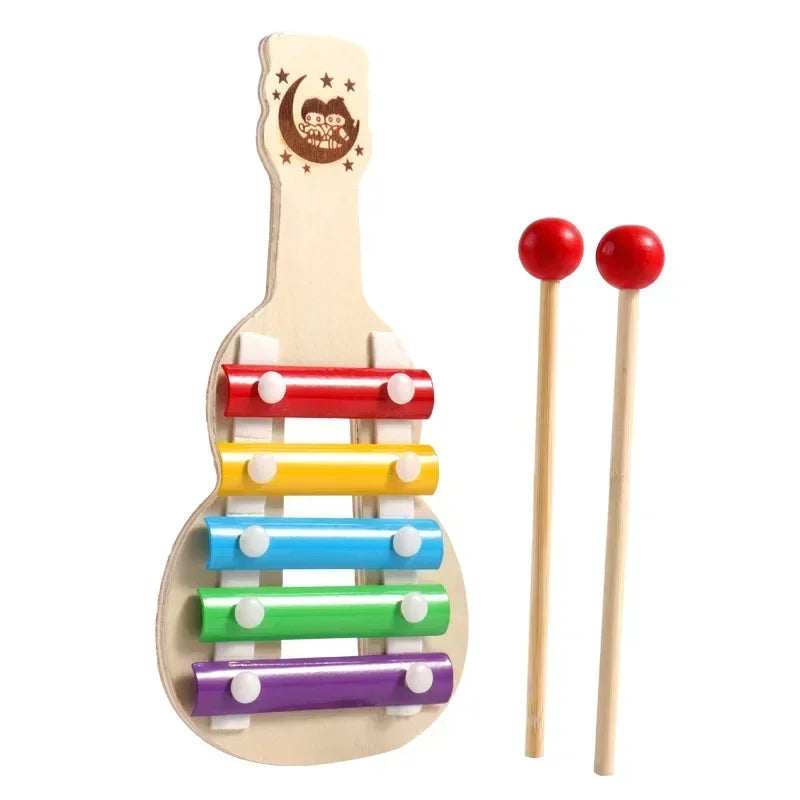 Wooden 8 Tones Multicolor Xylophone Wood Musical Instrument Toys For Baby Kids Wood Musical Instrument Toys Accessories