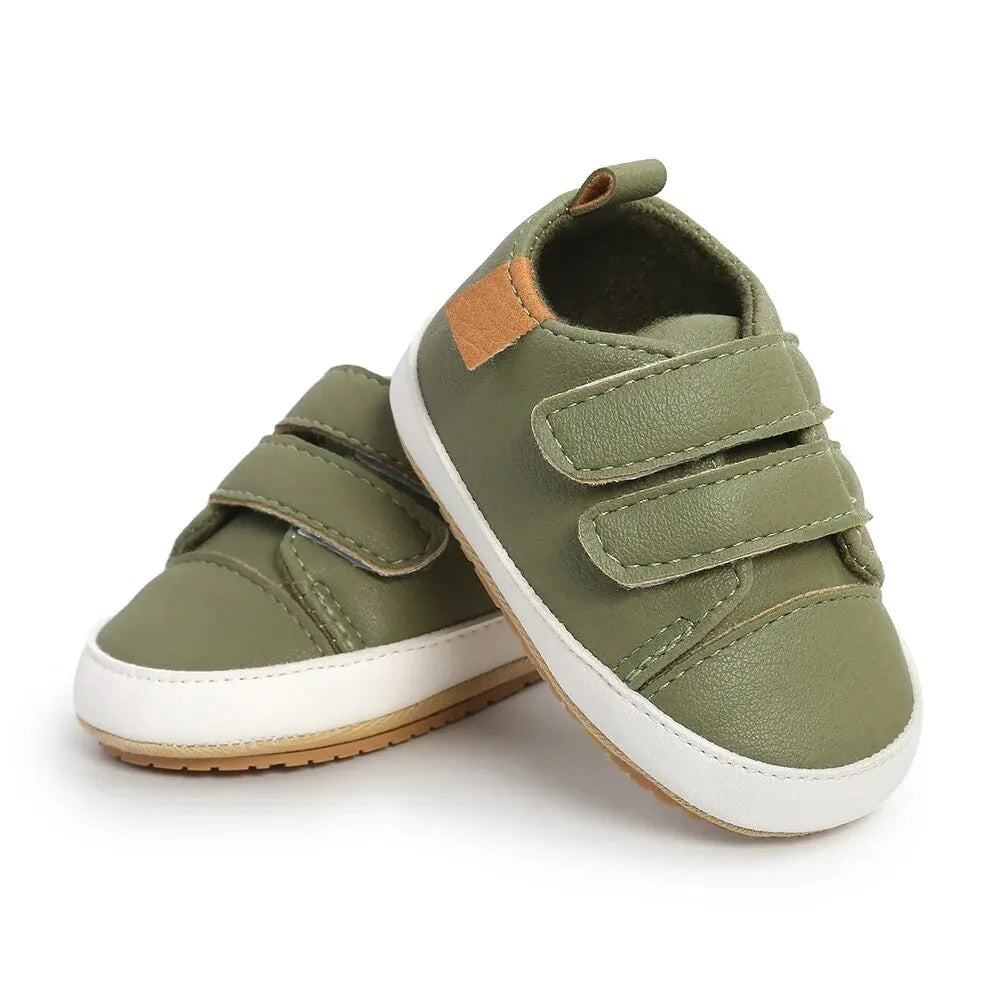Baby Shoes Boy Girl PU Leather Causal Non-slip Soft Sole Infant Kids Walking Toddler 0-18 Months