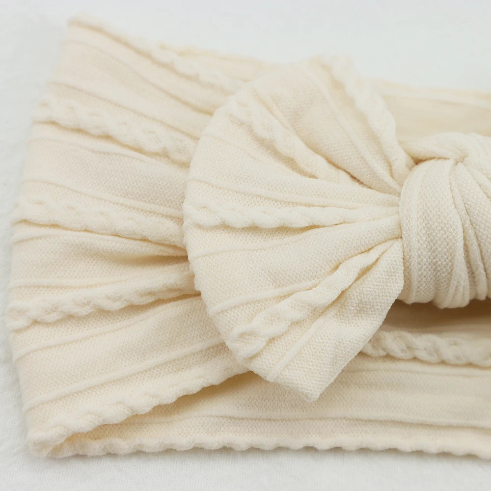 5Pcs Baby Bows Headbands Lot Elastic Knit Newborn Baby Girl Headband Set Children Turban Kids Hair Bands Baby Hair Accessories