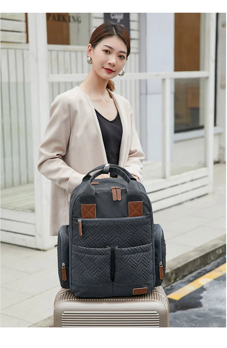 Mommy Diaper Bags Backpack Mummy Large Capacity Travel Nappy Bags Multi-function Maternity Bags with Changing Mat