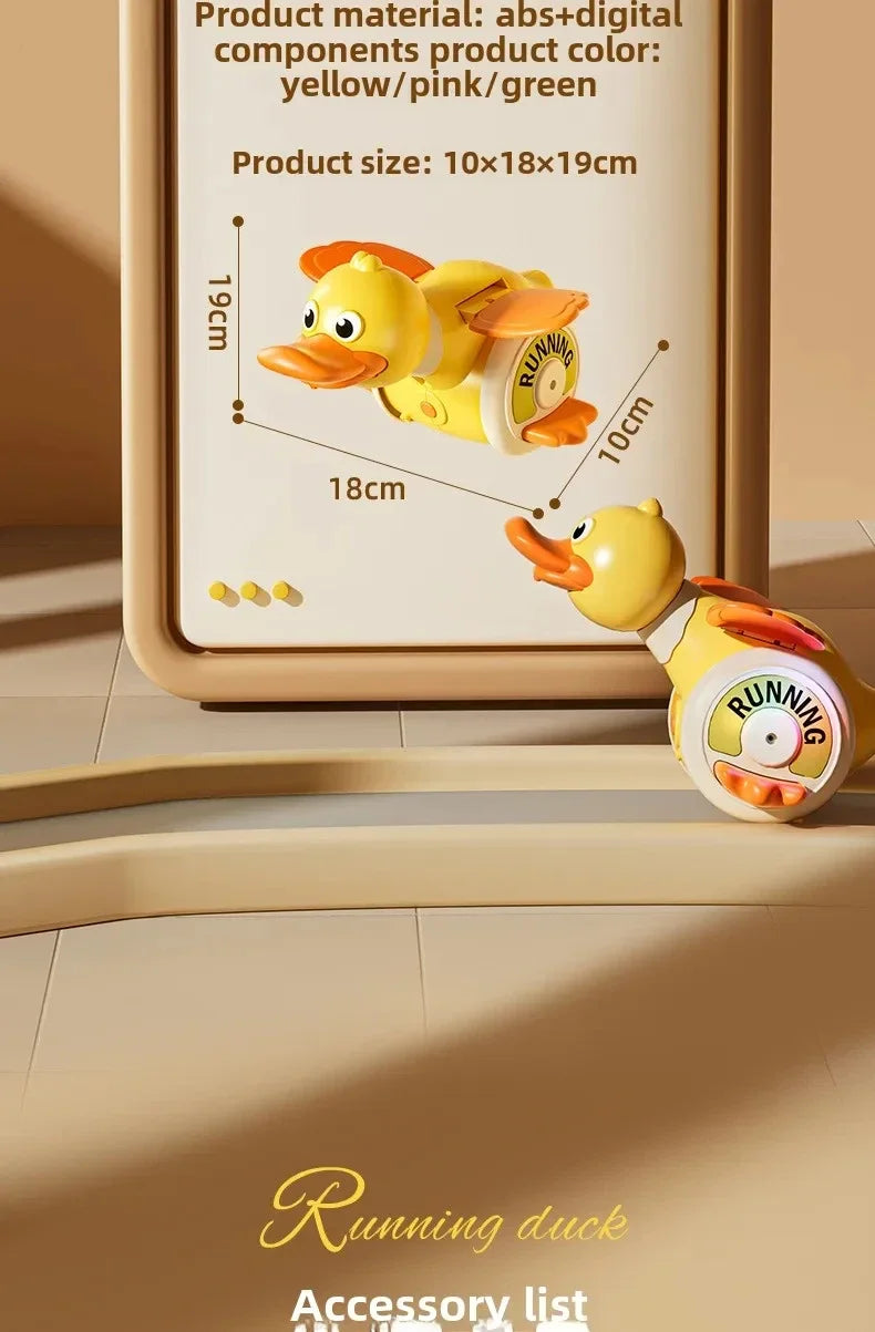 Infant Rotating Duck Baby Toy Sensory Crawling Dancing Running Tummy Time Learning Walking Gift for Boys & Girls