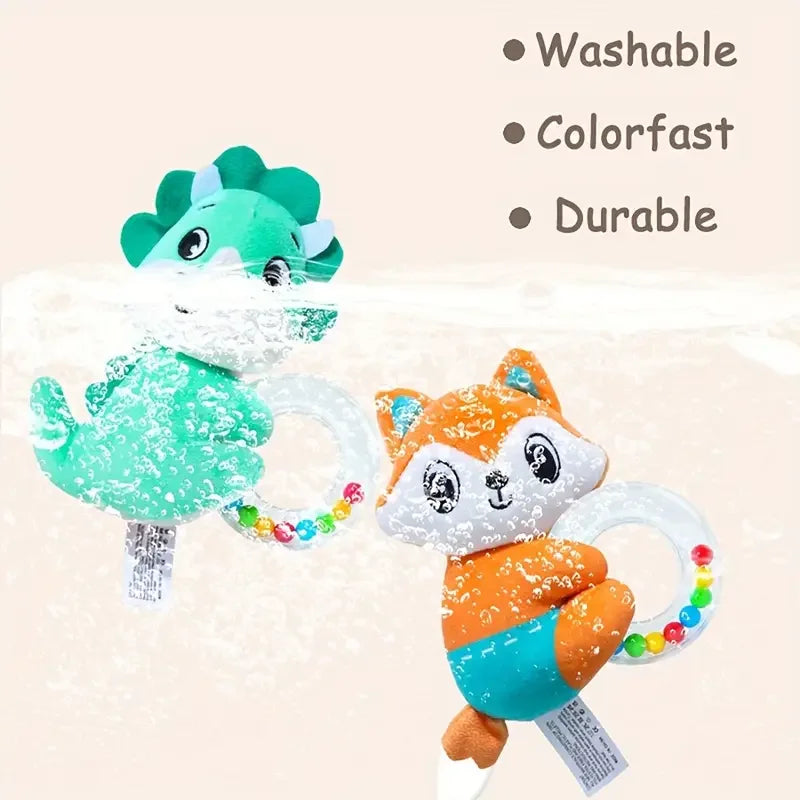 Crib Hanging Rattles Toys Baby Toys Cartoon Animal Spiral Hanging Toy with Ringing Bell Stroller Car Toys for Infant Newborn