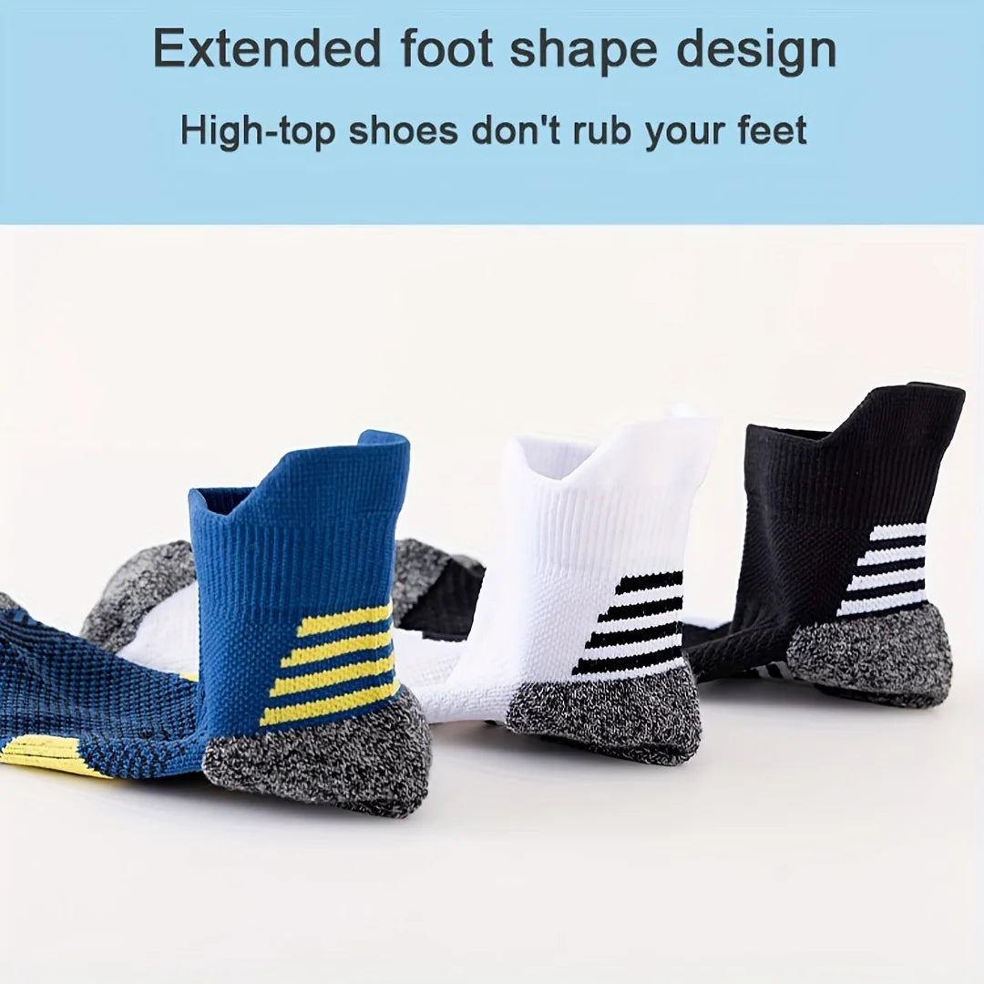 5 pairs of men's comfortable ankle socks, sports sweat absorbing and odor proof socks, suitable for outdoor running socks