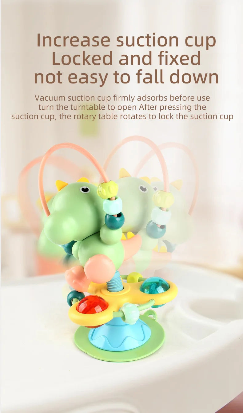 Cartoon Baby soothing ringing toy with fun sound effects nursery rhyme baby dining table suction cup puzzle early education toy