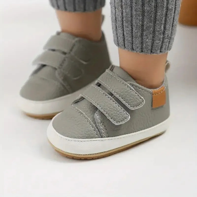 Baby Shoes Boy Girl PU Leather Causal Non-slip Soft Sole Infant Kids Walking Toddler 0-18 Months