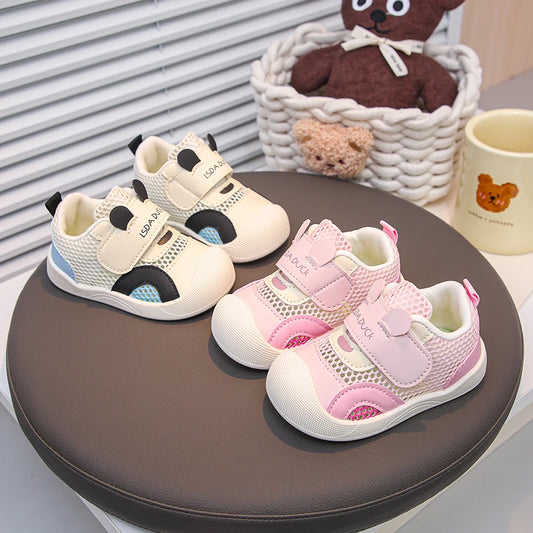 Baby Walking Shoes Cute Soft Sole Toddler Casual Shoes Toes Capped Non-slip 2025 New Fashion Boys Girls Flat Shoes Breathable