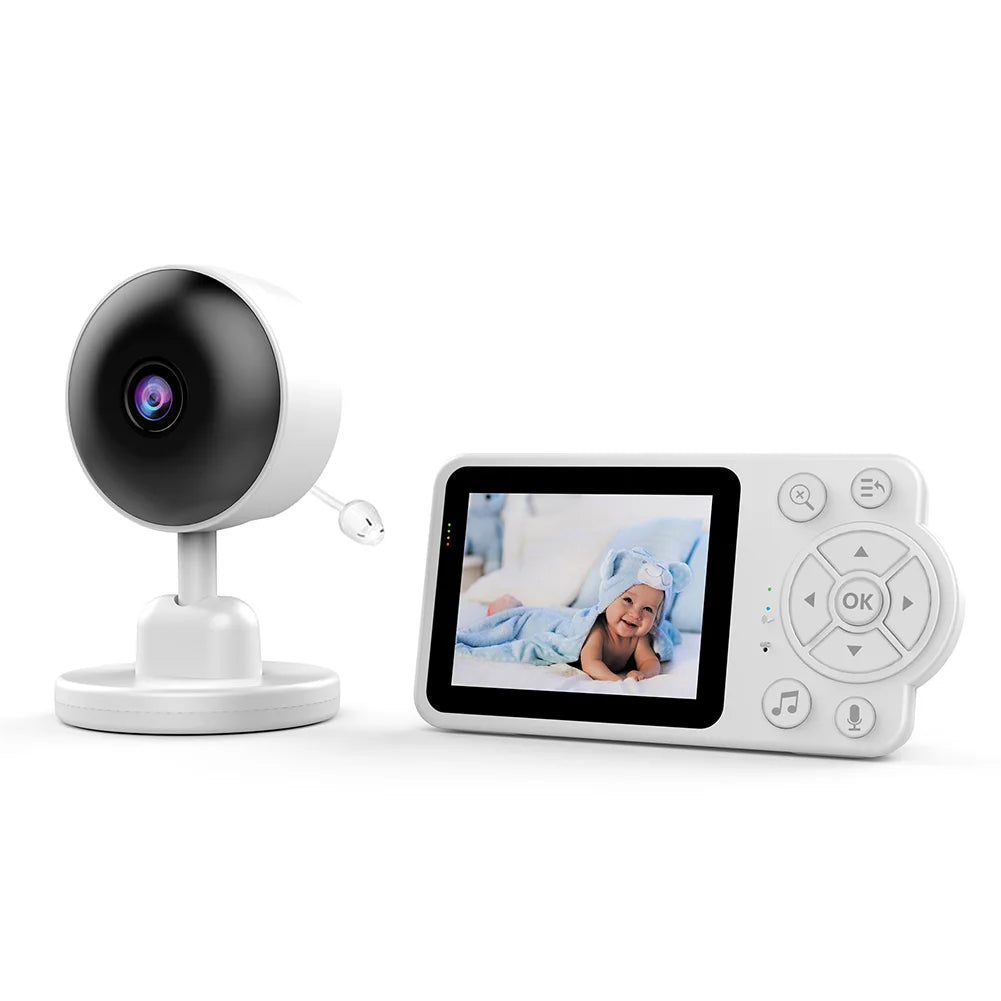 Video Baby Monitor 2.8in LCD Display Monitor Camera Video Intercom Lullabies Night Vision Temperature Monitor for Baby Pet Eldly