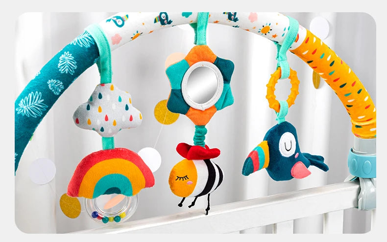 Baby Toy Toddler Cribs Cradles Hanging Bell Baby Stuff Newborn Stroller Stroller Play Arch Bed Toys for Babies 0 12 Months
