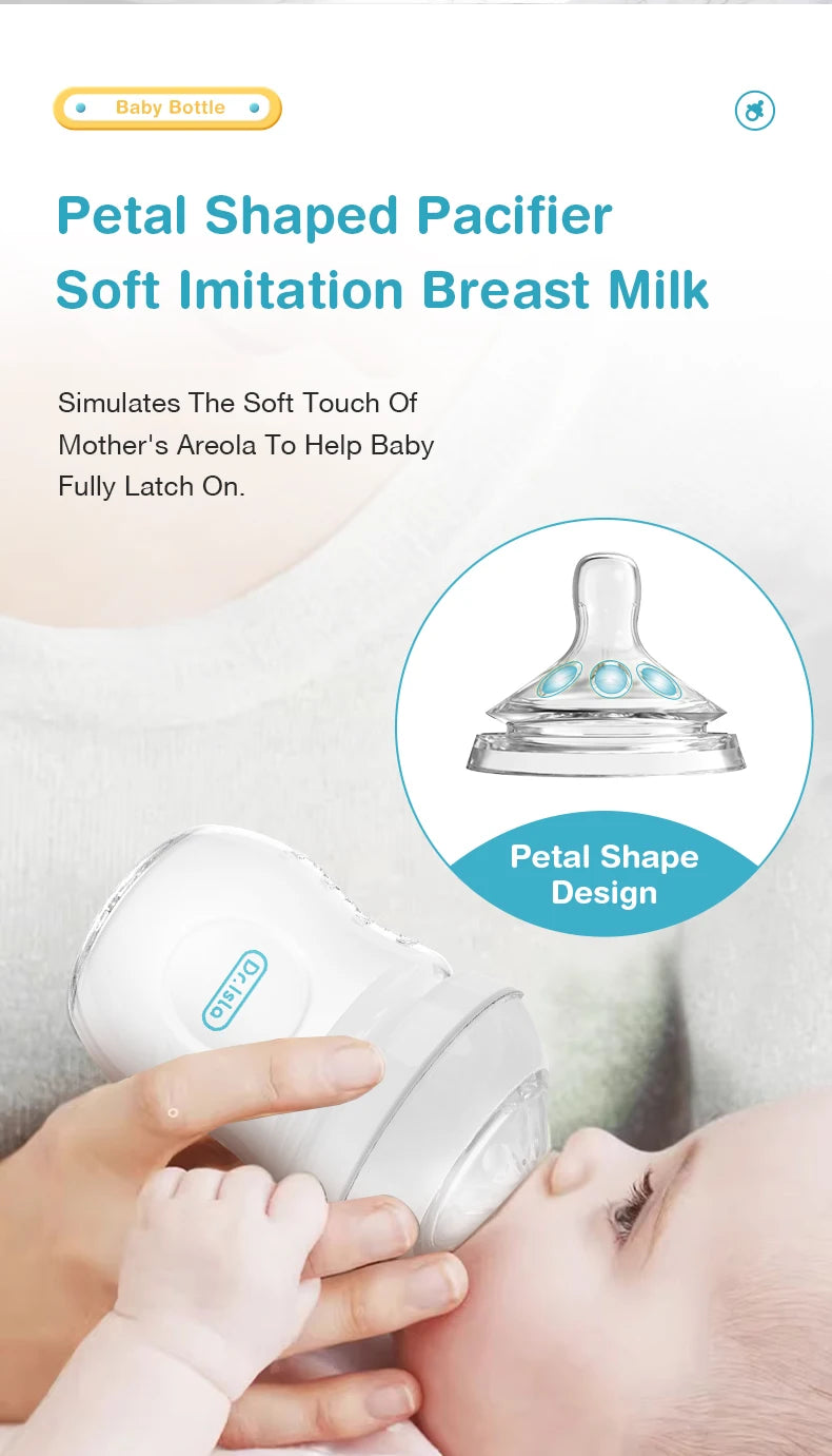 Baby Bottle Newborn Baby Bottle with Handle Milk Bottle Feeding Baby Bottles Newborn Feeding Cup BPA-Free 150/240/330ML