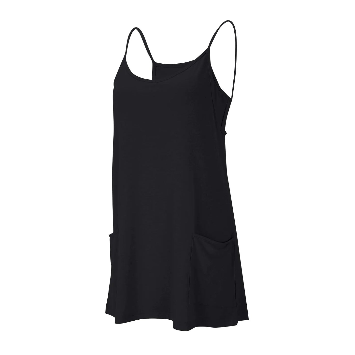Sport Mini Dress For Women Summer Sleeveless Dress Casual Short Sundress Female Workout Tennis Athletic Onesie With Pockets