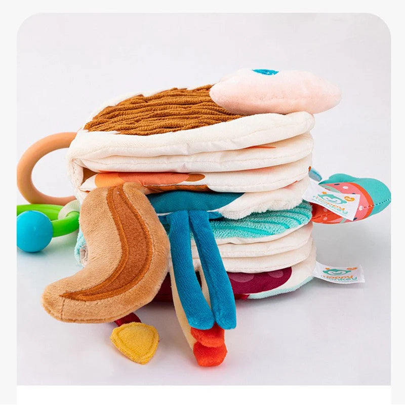 Cloth Belted Hanging Toy With Feather Animal Cloth Book Early Education Toy Montessori Educational Toy