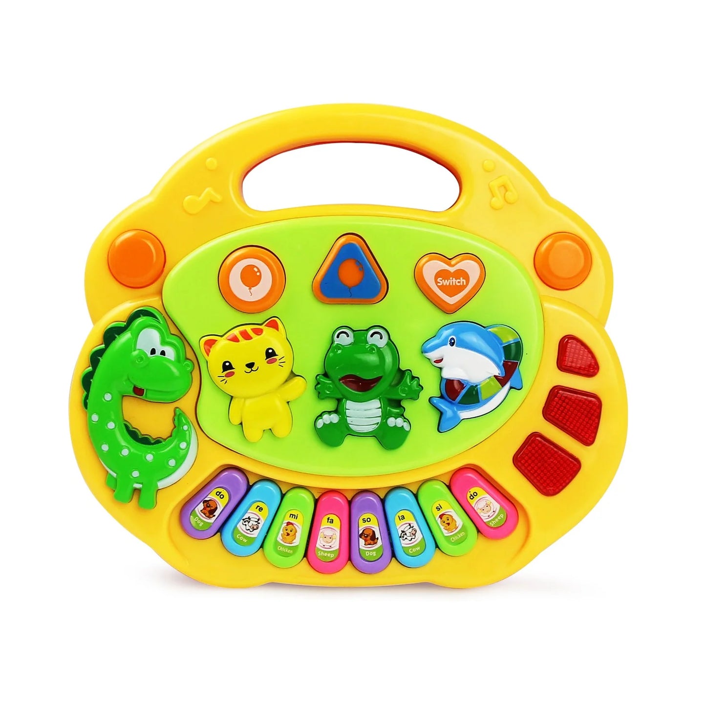 Kids Cartoon Piano Keyboard Game with Flashing Light Music Animal Sounds Baby Instrument Music Toys Educational Toys Kids Gifts