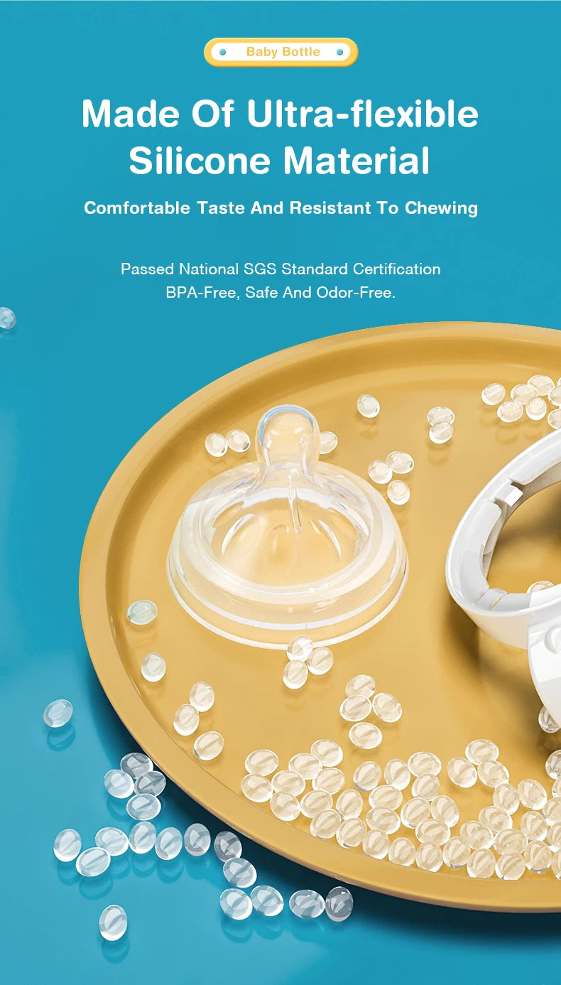 Baby Bottle Newborn Baby Bottle with Handle Milk Bottle Feeding Baby Bottles Newborn Feeding Cup BPA-Free 150/240/330ML
