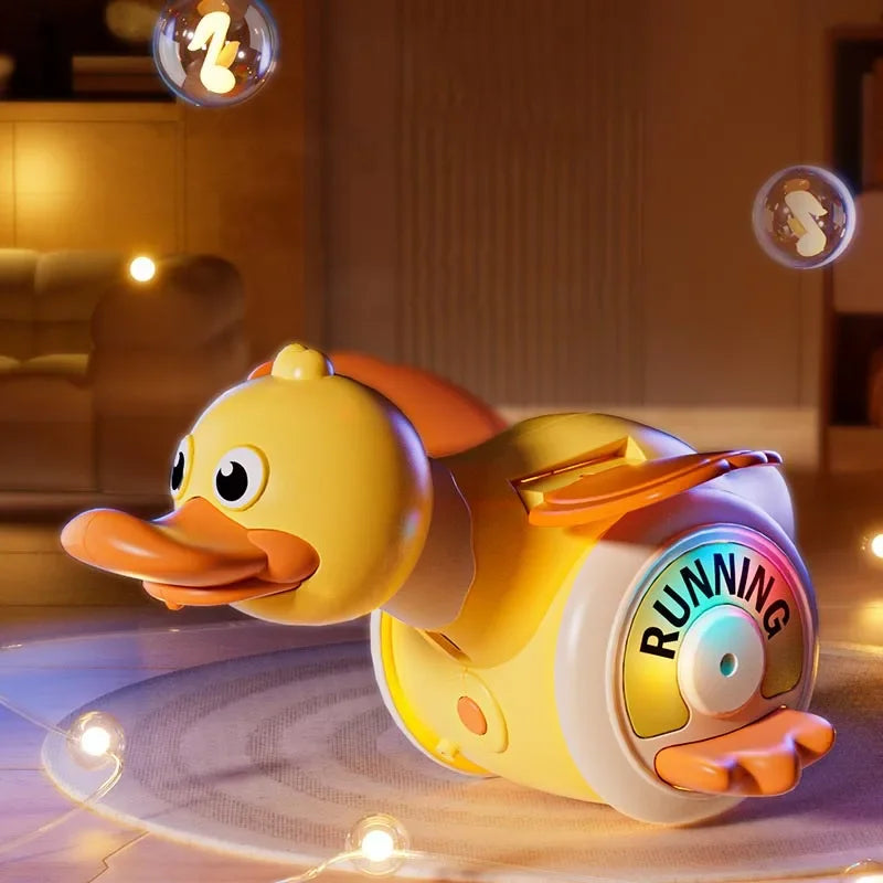 Infant Rotating Duck Baby Toy Sensory Crawling Dancing Running Tummy Time Learning Walking Gift for Boys & Girls