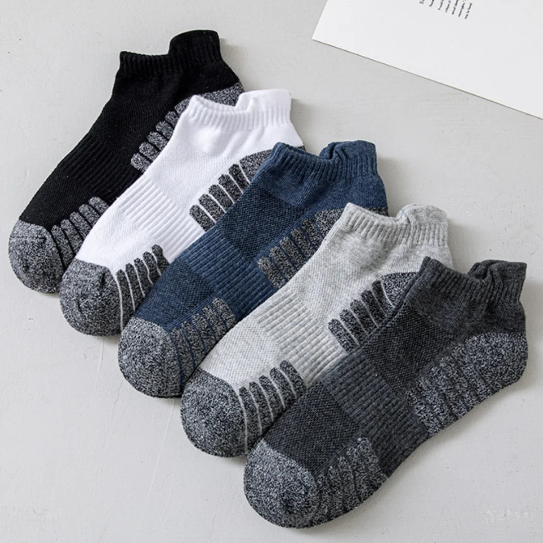 5 pairs of men's socks, cotton socks, anti odor and sweat absorbing sports socks