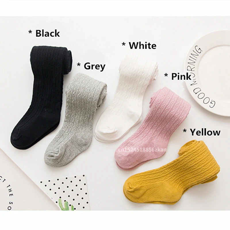 Baby Girl Tights Warm Leggings Kids Pants Solid Cotton Child Pantyhose Casual Stockings Girls Toddler Dance Winter Clothes 0-8Y