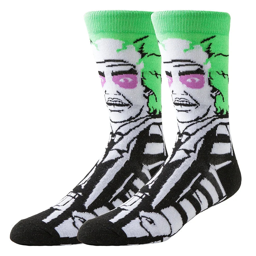 10/20Pairs random color Cartoon Anime Socks for Men Women Chucky Hip Hop Street Fashion Novelty Funny Casual Crew Socks