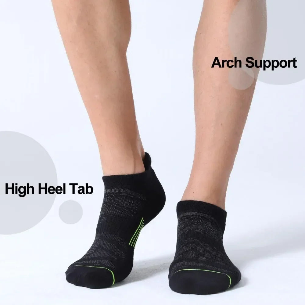 Men's 6 Pack Ankle Running Socks Low Cut Cushioned Athletic Sports Socks 7-9/9-12/12-15，Sports socks